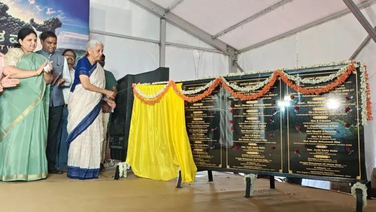Sitharaman Lays Foundation for 4 Water Tank Rejuvenations in Kudligi