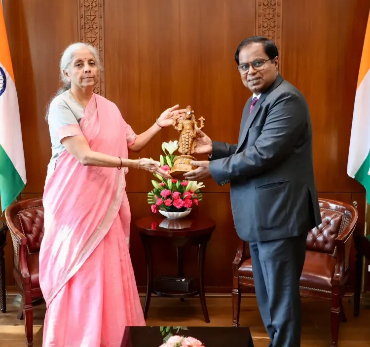 Sitharaman meets NABARD Chairman Shaji KV