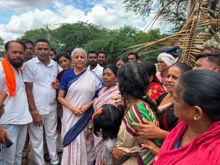 Sitharaman Meets Villagers in Kudligi, Karnataka