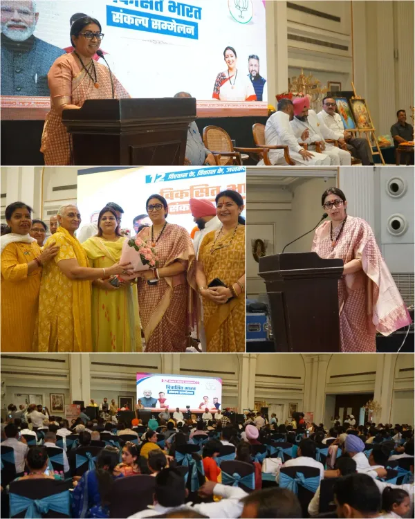 Smriti Irani addresses Viksit Bharat Sammelan in Mohali