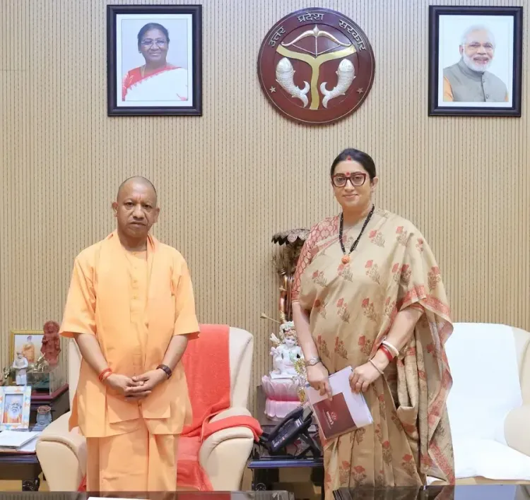 Smriti Irani meets CM Yogi in Lucknow, discusses Amethi projects and women empowerment
