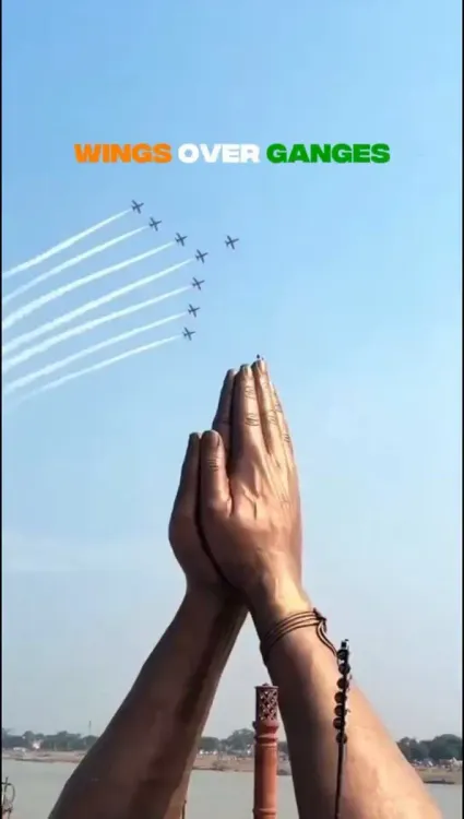 Smriti Irani Hails IAF Air Display Over Ganga in Varanasi