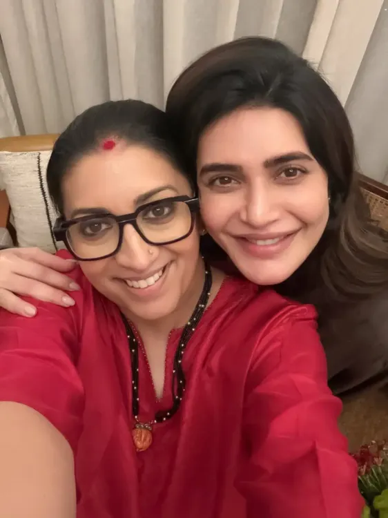 Smriti Irani meets pregnant Karishma Tanna: 'The baby is having a baby'