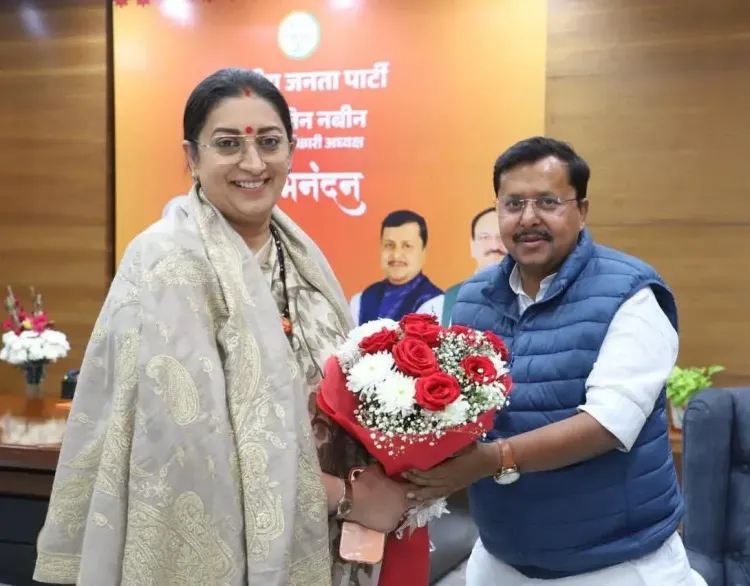 Smriti Irani wishes BJP president Nitin Nabin on birthday