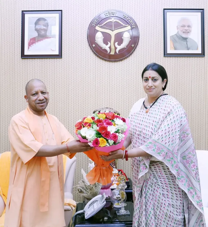 Smriti Irani Wishes CM Yogi on Birthday, Lauds UP Governance