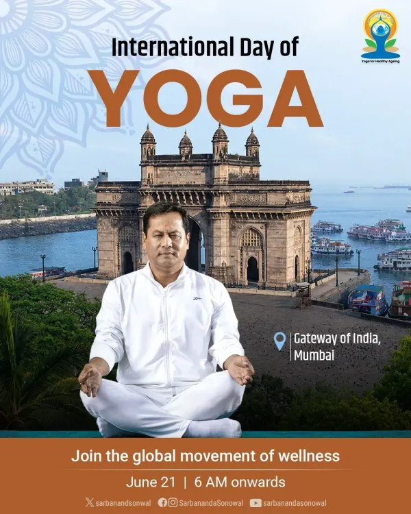 Sonowal to join Yoga Day event at Gateway of India