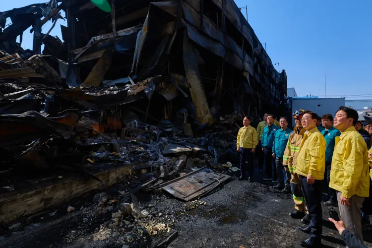 Tragic Fire at South Korean Auto Parts Plant Claims 14 Lives as President Lee Jae Myung Inspects the Scene