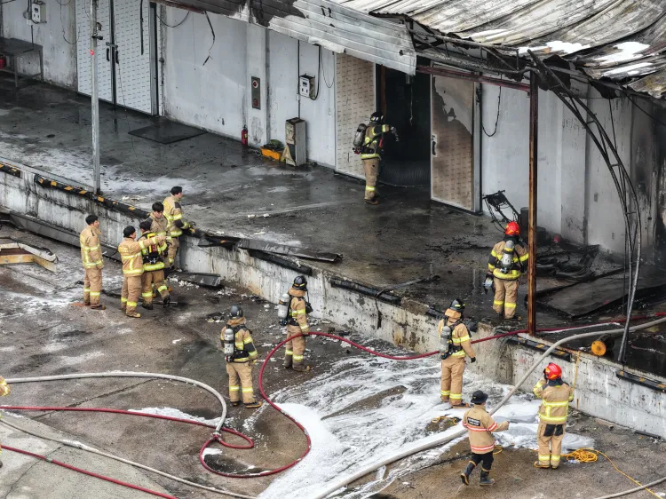 Tragic Fire Claims Lives of Two Firefighters in South Korea's Cold Storage Facility