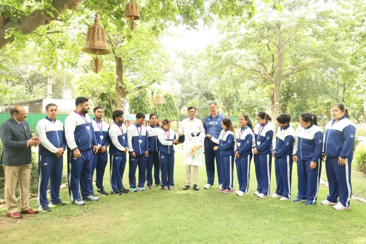 CWG 2026 weightlifting medallists felicitated by Mandaviya with cash rewards