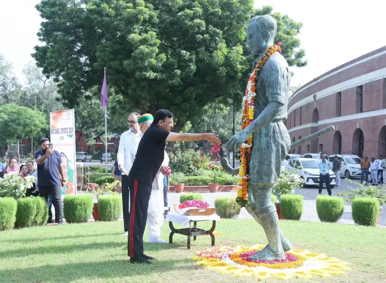National Sports Day 2025: Mandaviya leads 'Ek Ghanta' drive at Dhyan Chand Stadium