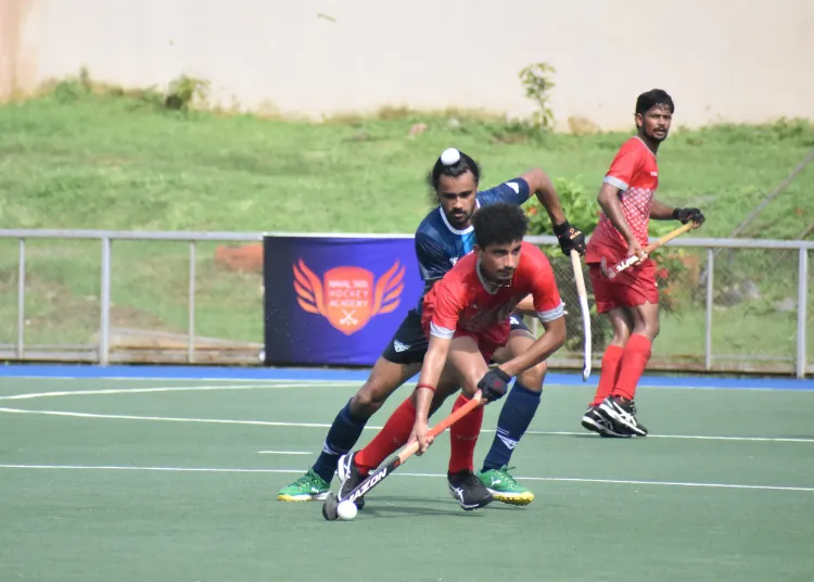 Which Teams Dominated Day 5 of the Sr Men Inter-Department Hockey Championship?