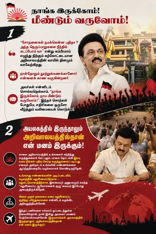 Stalin departs on two-week foreign trip, vows DMK's next century plan