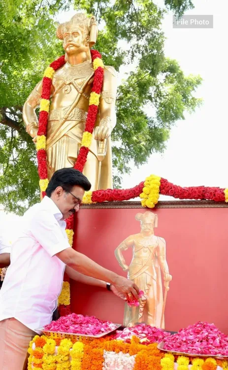 Stalin honours Kattabomman, cites DMK tributes to Tamil hero