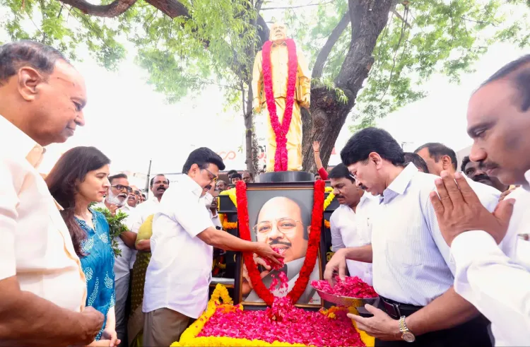Stalin honours Murasoli Maran on his birth anniversary