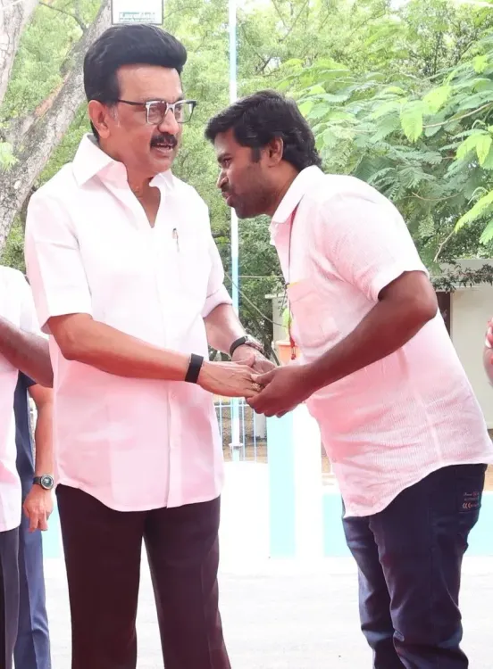 Stalin Wishes DMK Functionary Shanmugam on Birthday
