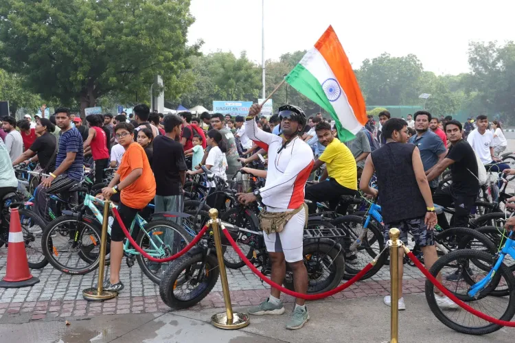 Fit India Sundays on Cycle 84th edition: Students champion Nasha Mukt Bharat at Nehru Stadium