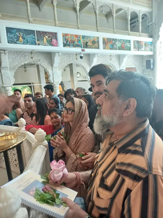 Sunny Leone visits ISKCON temple with husband Daniel Weber for film blessings