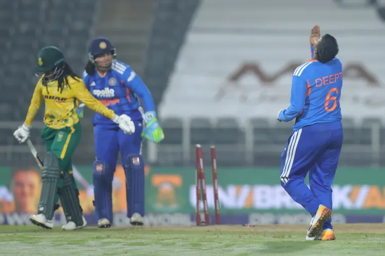 दीप्ति शर्मा का ऐतिहासिक पहला टी20 फाइव-विकेट हॉल, भारत ने दक्षिण अफ्रीका को 14 रन से हराया