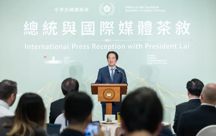Taiwan President Lai urges China to halt military expansion in Taiwan Strait, South China Sea
