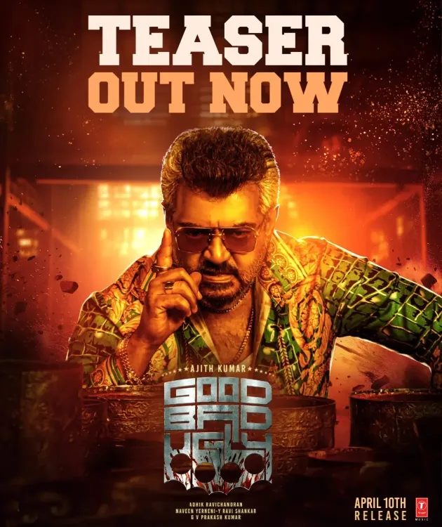 Teaser of Ajith Kumar's ‘Good Bad Ugly’ Delivers a Thrilling Experience; Director Adhik Ravichandran Dedicates It to His King!