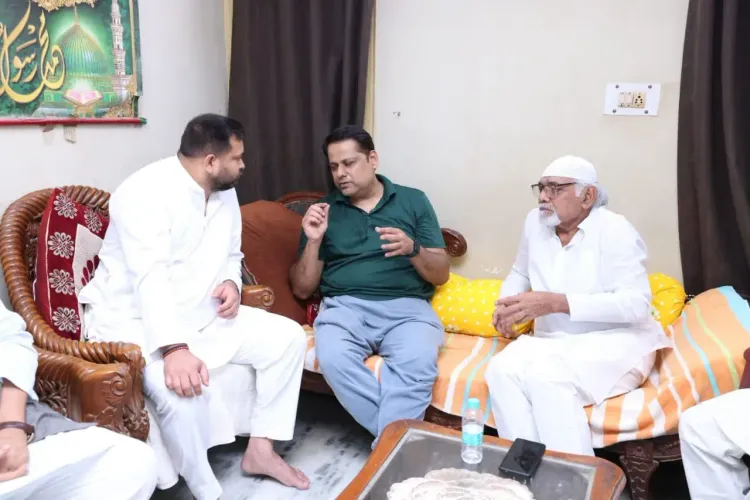 Tejashwi Yadav Offers Condolences at Former Minister Akhlaq Ahmed's Home