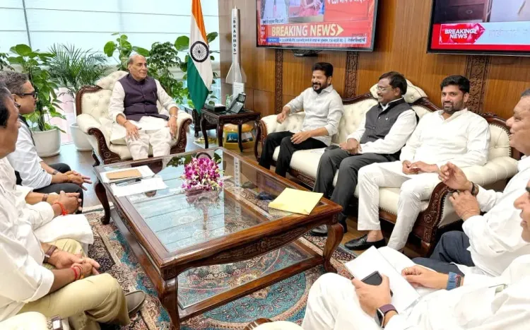Revanth Reddy meets Rajnath Singh, seeks Defence Ministry support for Invest Telangana Summit 2026