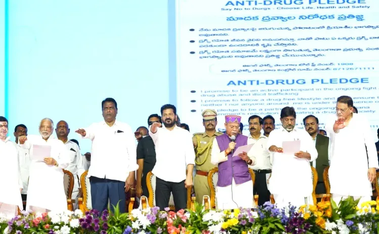 Telangana Governor Leads Anti-Drug Pledge at LB Stadium