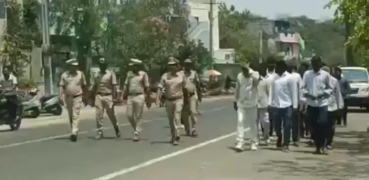 Warangal police parade rowdy sheeters on roads in Telangana crackdown