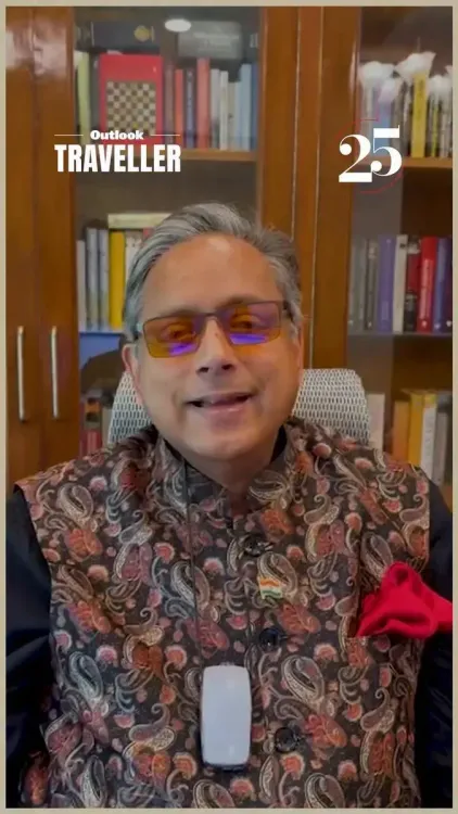 Tharoor Marks Outlook Traveller Silver Jubilee Appearance