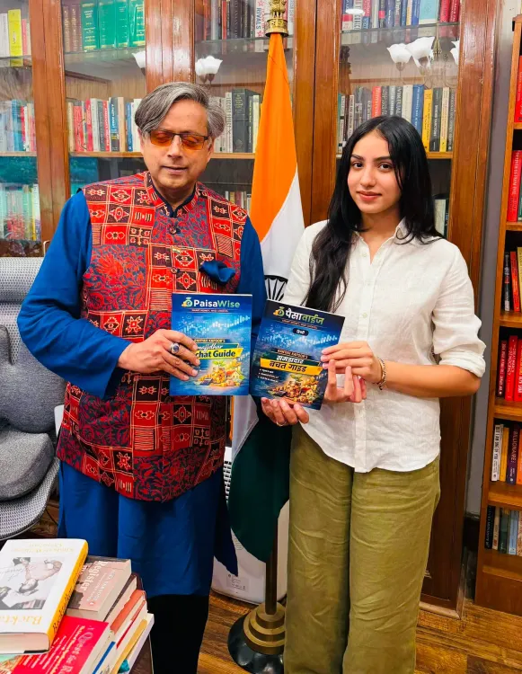 Tharoor Meets 16-Year-Old Author of Financial Literacy Book