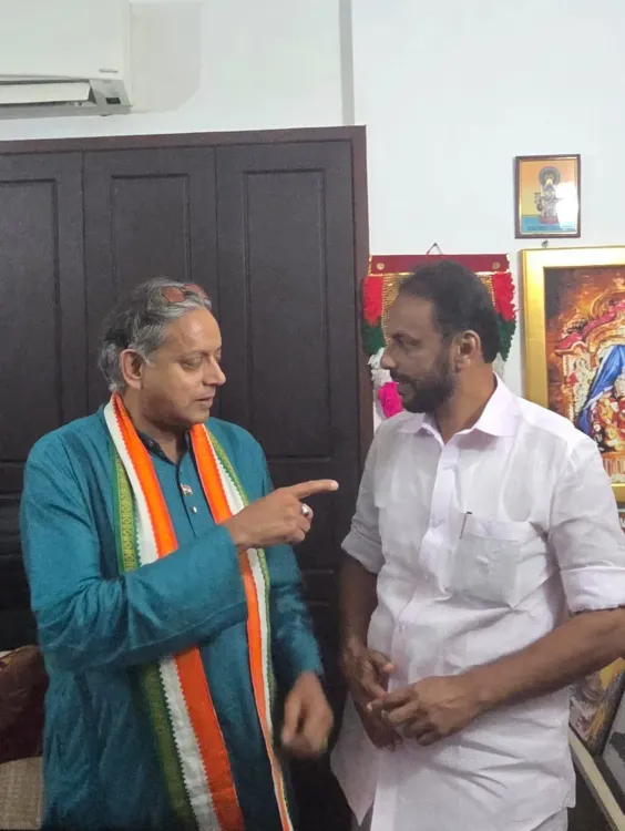 Tharoor meets Poonjar MLA Sebastian MJ, hails policy depth
