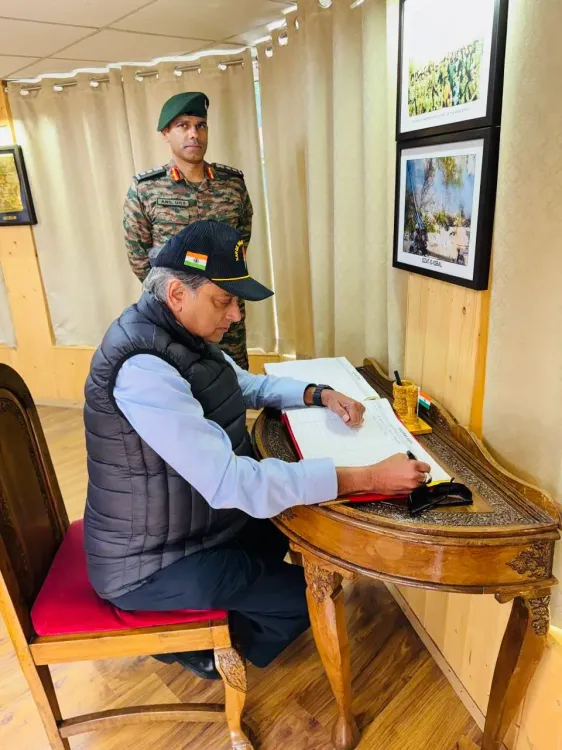 Tharoor Moved to Tears at Kargil War Memorial Visitor's Book