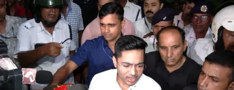 Abhishek Banerjee exits Kolkata police station after 6-hour grilling in billboard clash case
