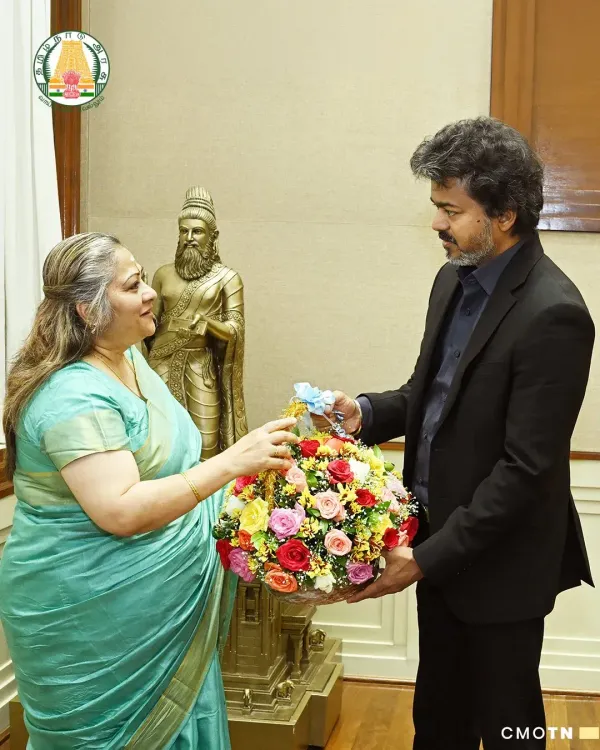 TN CM Joseph Vijay meets J. Jayalalithaa University VC