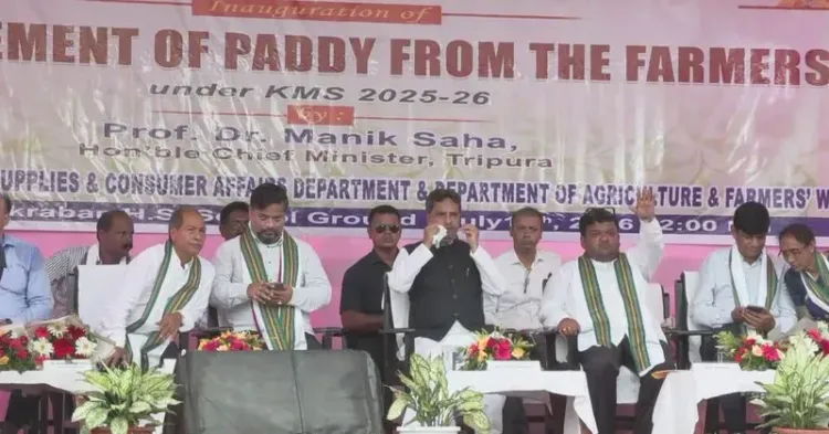 Tripura CMO inaugurates paddy procurement at Kakraban, Udaipur
