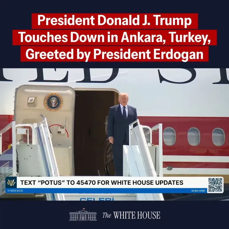 Trump Arrives in Turkey, Greeted by Erdogan Ahead of NATO Summit