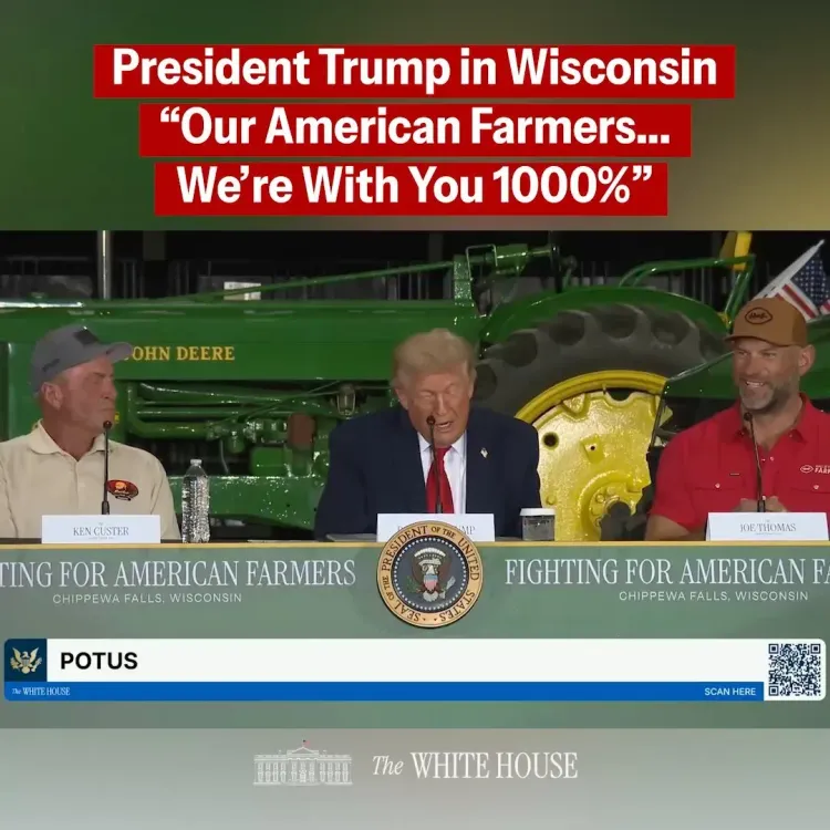 Trump Delivers Remarks on US Farm Policy in Wisconsin