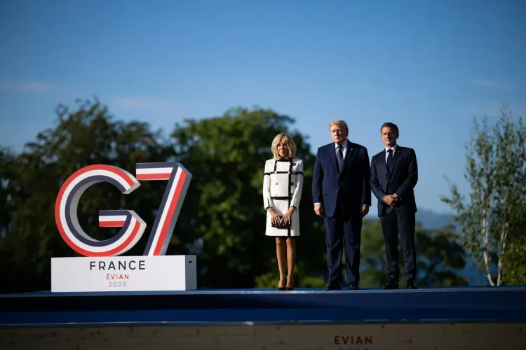 Trump Greeted by Macron at G7 Summit in Évian, France