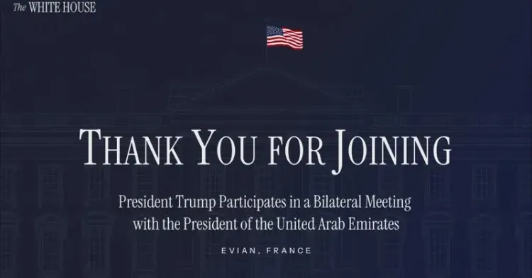 Trump Holds Bilateral Meeting with UAE President MBZ