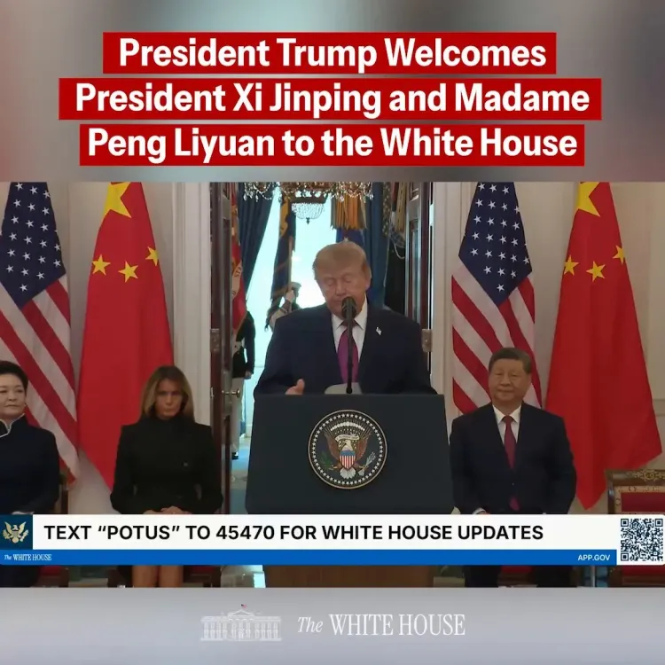 Trump Hosts Xi Jinping at White House in Reciprocal State Visit