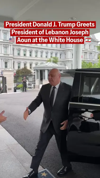 Trump Meets Lebanese President Auon at White House