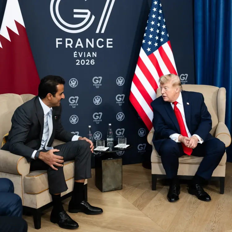 Trump Meets Qatar Emir, Cites Iran Deal Progress