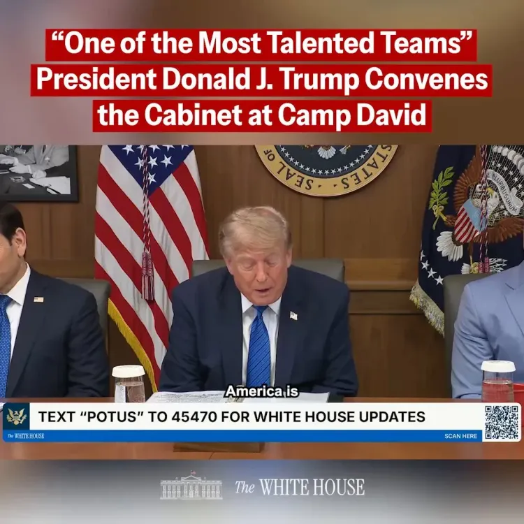 Trump Praises His Team, Claims U.S. Safer and Stronger