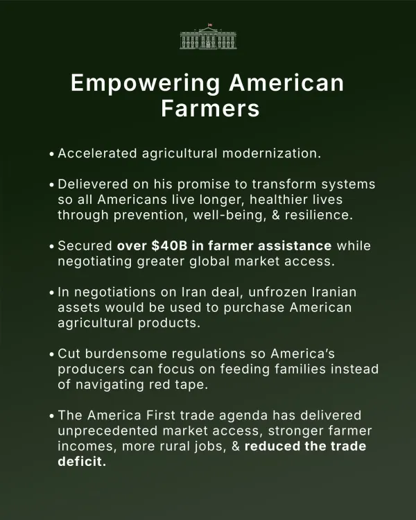 Trump Puts American Farmers First in Food Security Push