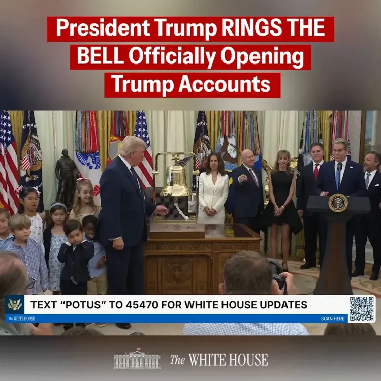 Trump Rings NYSE & Nasdaq Bell to Launch Trump Accounts