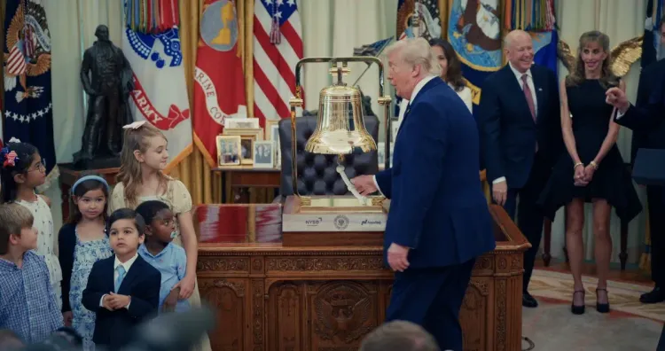 Trump Rings Opening Bell From White House, Launches Trump Accounts