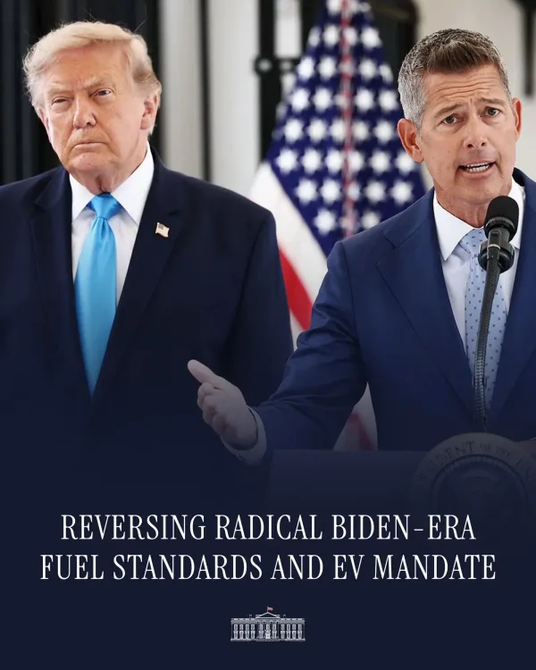 Trump Rolls Back Biden EV Mandates, Claims $1,300 Car Price Cut