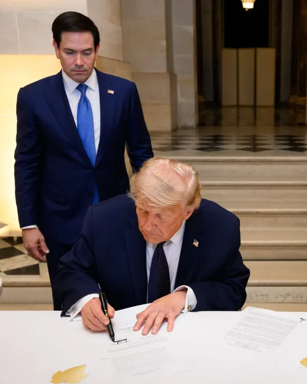 Trump Signs Iran Memorandum of Understanding