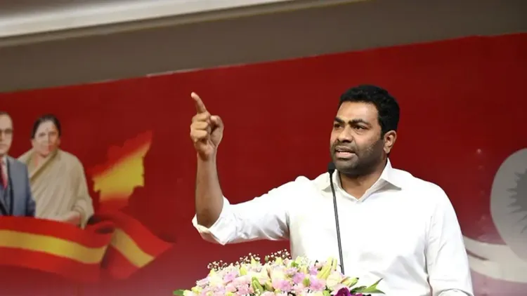 TVK's Aadhav Arjuna Claims Candidate's Disappearance Indicates Political Manipulation in Edappadi