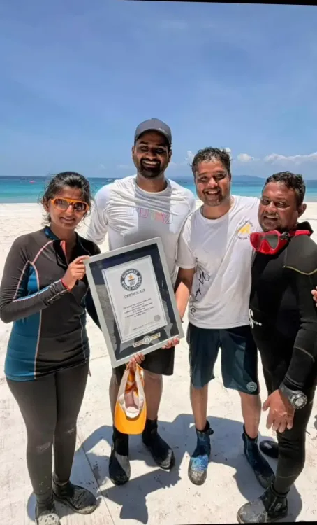 Underwater Tricolour at Swaraj Dweep enters Guinness World Records